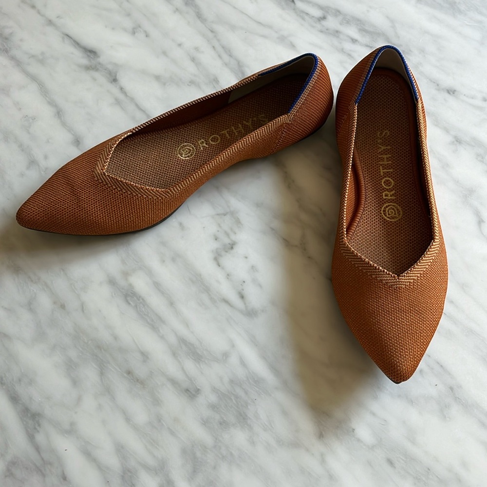 Rothy’s pointed flats 🧡. Size 8.5